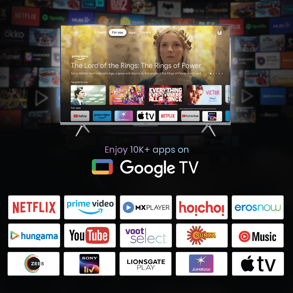 Haier P7GT Ultra HD 140cm (55) Google TV | Hands free voice control